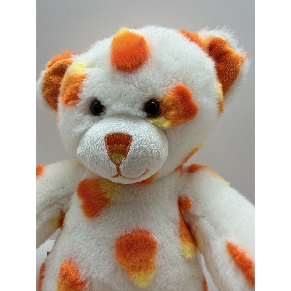 Build A Bear Halloween Candy Corn Teddy 2010 Orange Feet Furry Plush 16” Retired - Picture 2 of 11